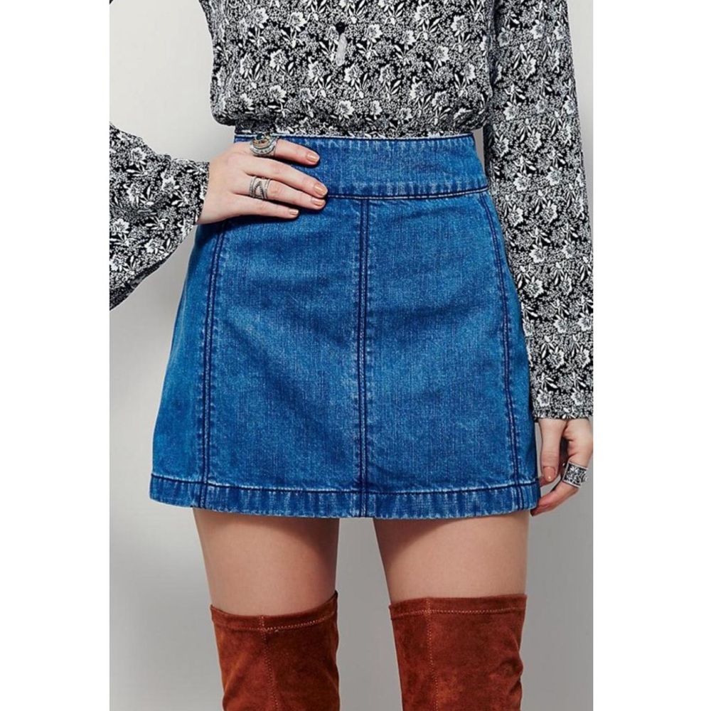 Free People | Denim Mini Skirt